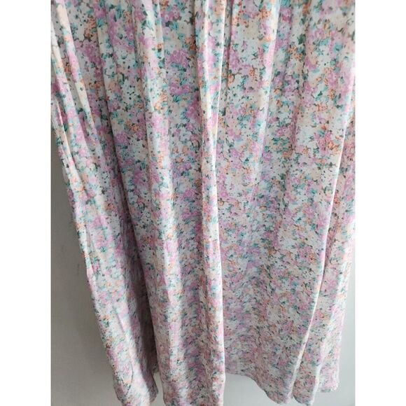 Faithful the Brand "Massimo" Pink Floral Tie Front Flare Sleeve Midi Dress sz 4 - Picture 7 of 11